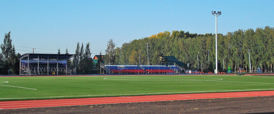 Футбольное поле с современным искусственным покрытием и сертифицированными воротами для мини-футбола